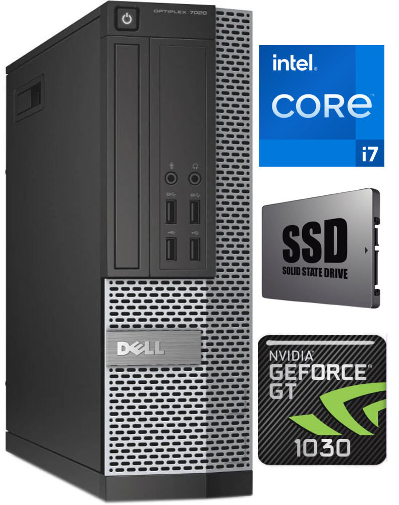 7020 SFF i7-4770 4GB 960GB SSD 1TB HDD GT1030 2GB Windows 10 Professional Stacionārais dators