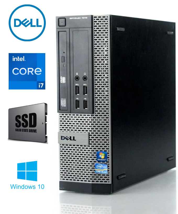 7010 SFF i7-3770 16GB 240GB SSD 1TB HDD Windows 10 Professional Stacionārais dators