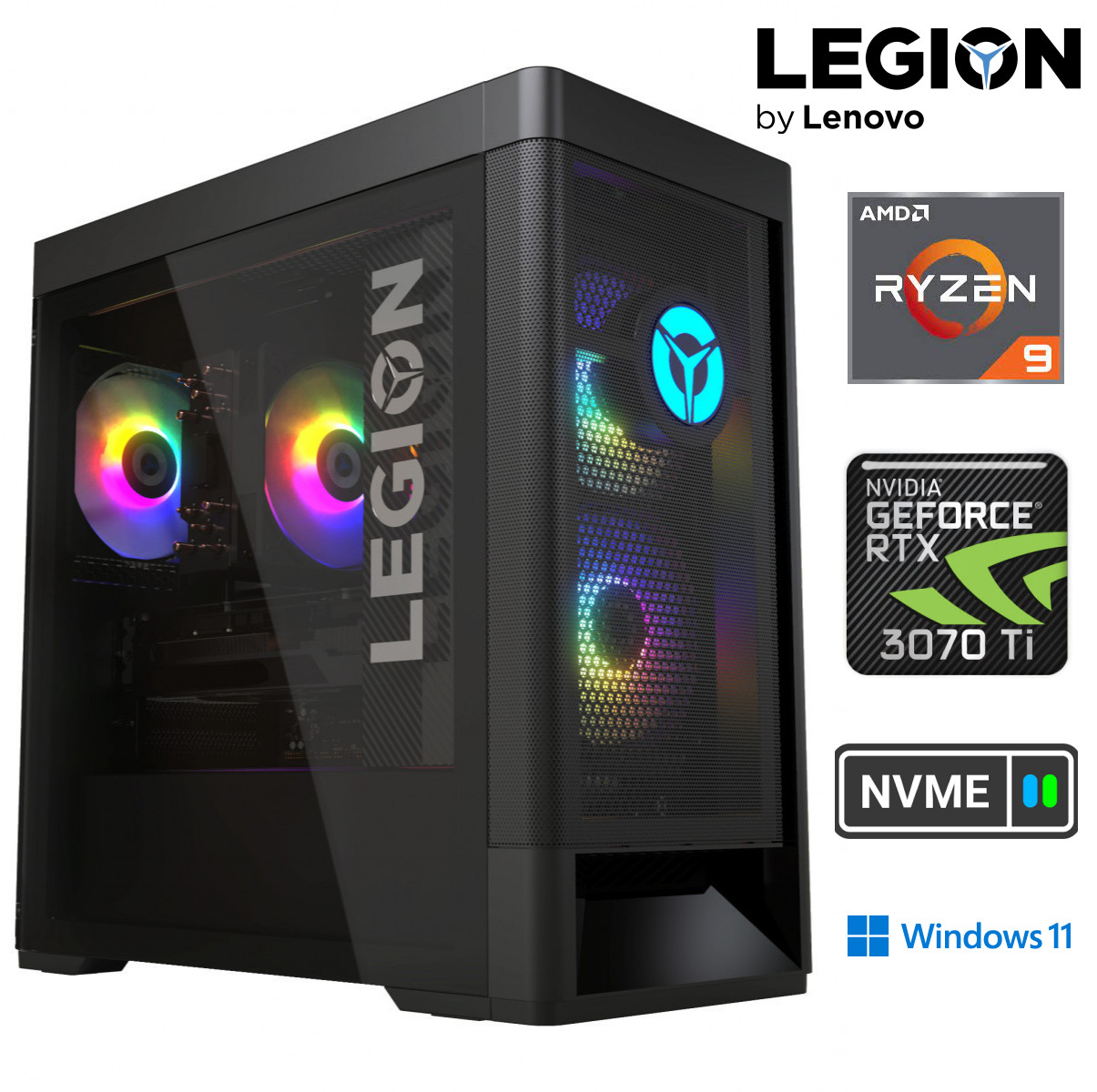 Legion T5 26AMR5 Ryzen 9 5900X 32GB 1TB SSD RTX 3070 Ti Windows 10 Stacionārais dators