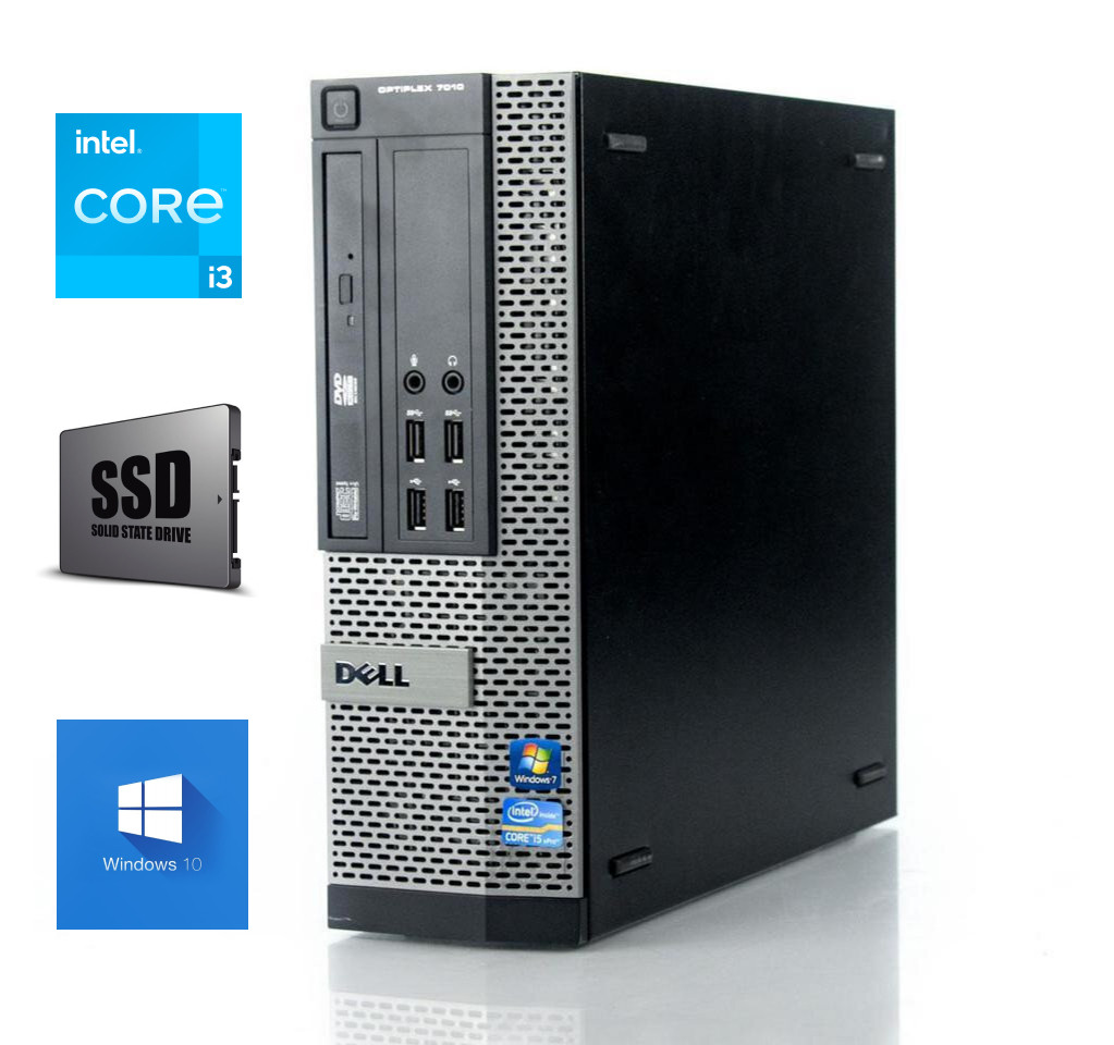 7010 SFF i3-3220 4GB 240GB SSD Windows 10 Professional Stacionārais dators