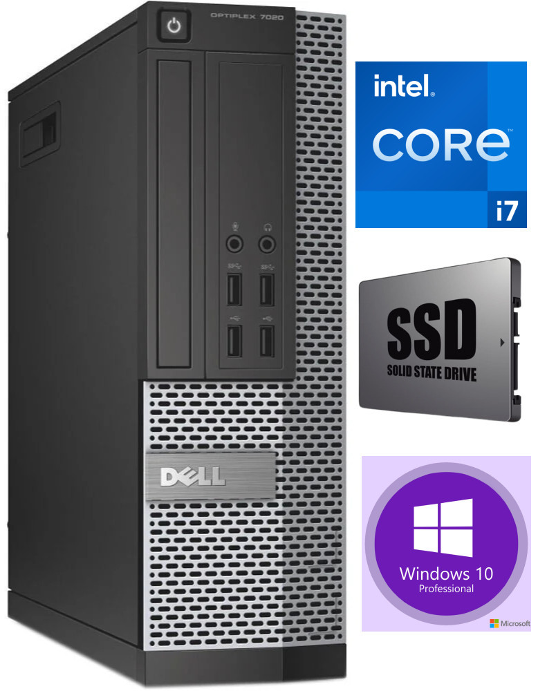 7020 SFF i7-4770 16GB 960GB SSD Windows 10 Professional Stacionārais dators