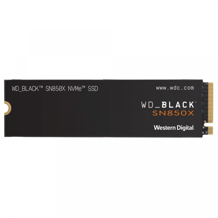 SSD|WESTERN DIGITAL|Black SN850X|1TB|M.2|PCIE|NVMe|Write speed 6300 MBytes/ sec|Read speed 7300 MBytes/ sec|2.38mm|TBW 600 TB|WDS100T2X0E