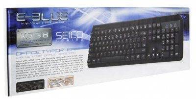 E-Blue K738 Multimedia Klaviatūra ar vadu USB Melna (ENG)