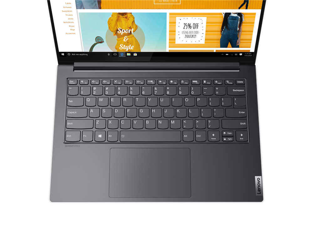 Lenovo Yoga Slim 7 Pro Notebook 35.6 cm (14") Intel® Core™ i5 16 GB LPDDR4x-SDRAM 512 GB SSD Wi-Fi 6 (802.11ax) Windows 10 Home Grey Portatīvais dators