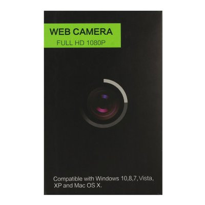 RoGer A5 Web Kamera Full HD 1080P ar Mikrofonu Melna