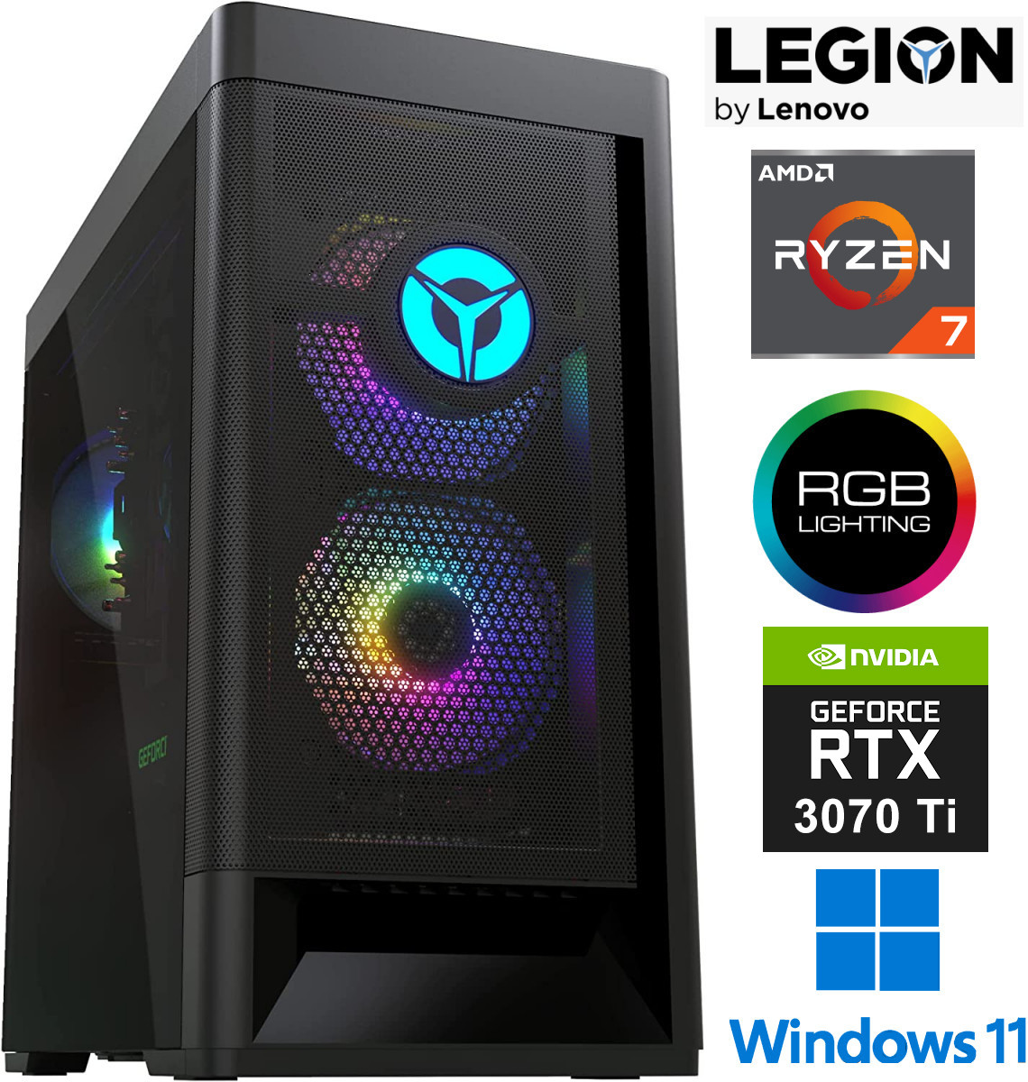 Legion T5 MT Ryzen 7 5800 32GB 1TB SSD RTX 3070 Ti Windows 11 26AMR5 Stacionārais dators
