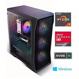 Gamer Ryzen 7 7700X 32GB 512GB SSD RX6700 XT Windows 10 Stacionārais dators