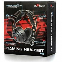 Red Fighter H3 Gaming Gaming headset LED 2x 3.5mm USB Black