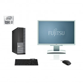 Komplekts Dell 7020 SFF i3-4130 4GB 480GB SSD Windows 10  Professional + 22 Fujitsu B22W-6 LED + Mouse + Keyboard Datora Komplekts